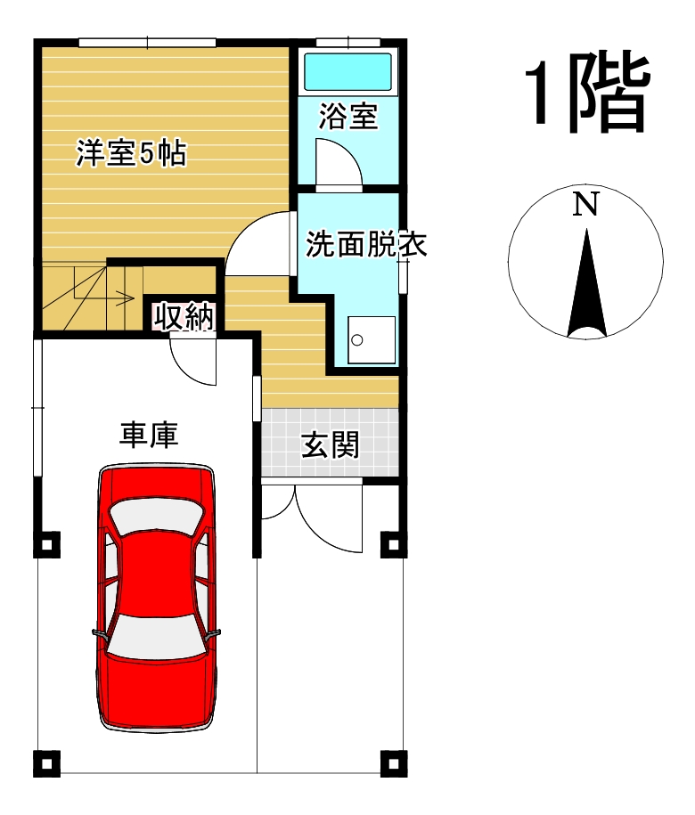【成約済み】昭和町　中古住宅　3階建　屋上有間取・配置図